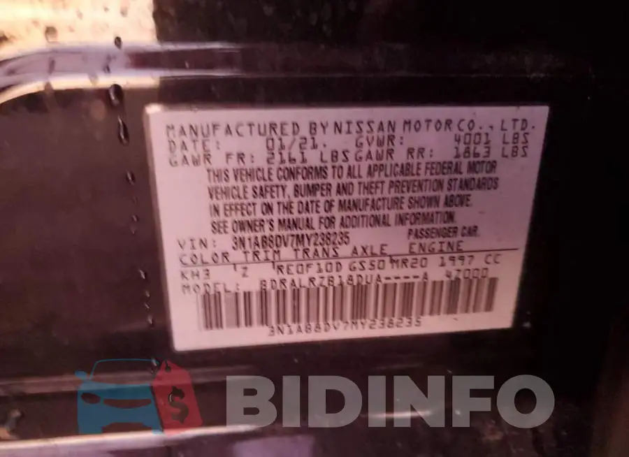 3N1AB8DV7MY238235 Photo# 12