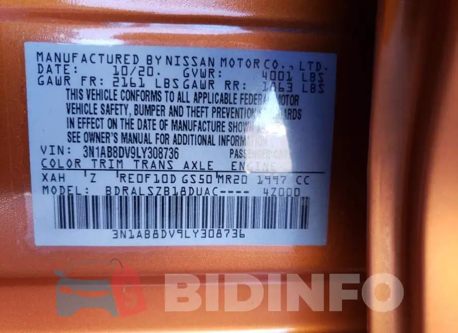 3N1AB8DV9LY308736 Photo# 13