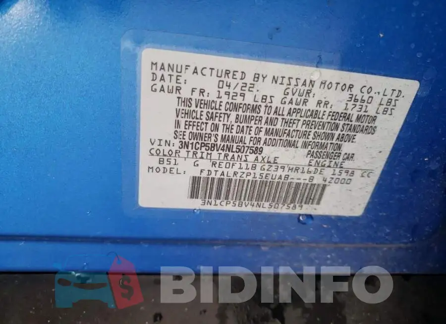 3N1CP5BV4NL507589 Photo# 12