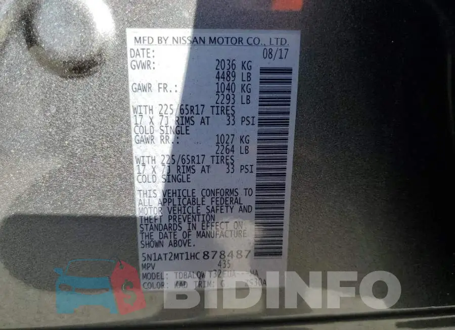 5N1AT2MT1HC878487 Photo# 13