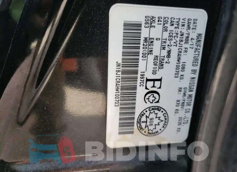 JN1BJ1CR4HW100703 Photo# 10