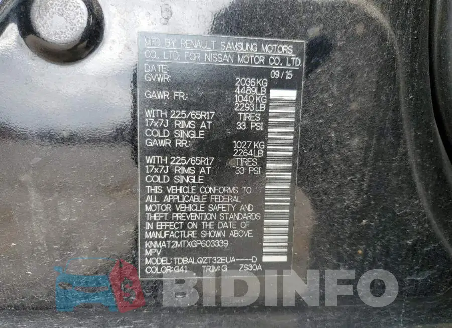 KNMAT2MTXGP603339 Photo# 13