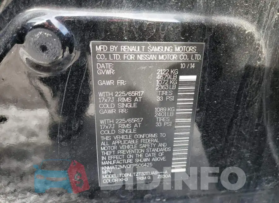 KNMAT2MV0FP506425 Photo# 13