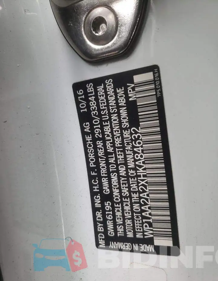 WP1AA2A2XHKA84632 Photo# 14