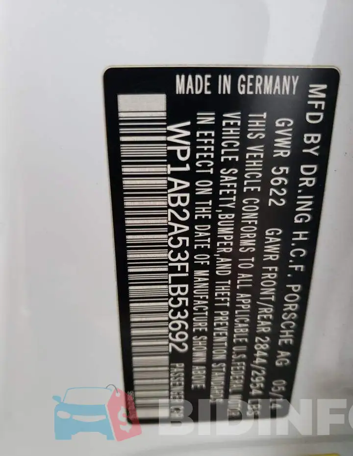 WP1AB2A53FLB53692 Photo# 12