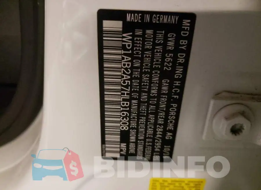WP1AB2A57HLB16308 Photo# 13