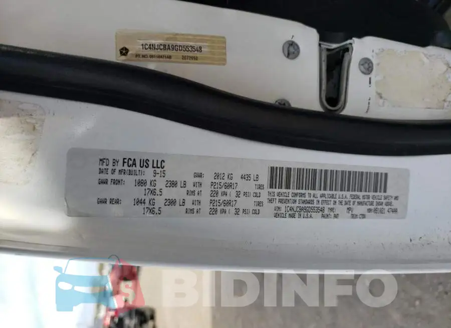 1C4NJCBA9GD553548 Photo# 13