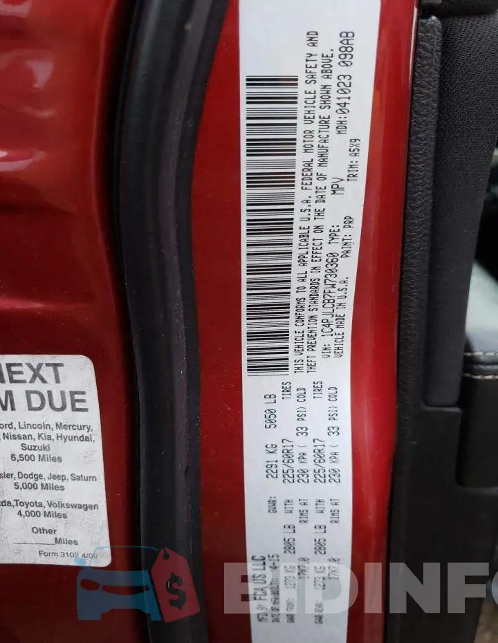 1C4PJLCB7FW730360 Photo# 13