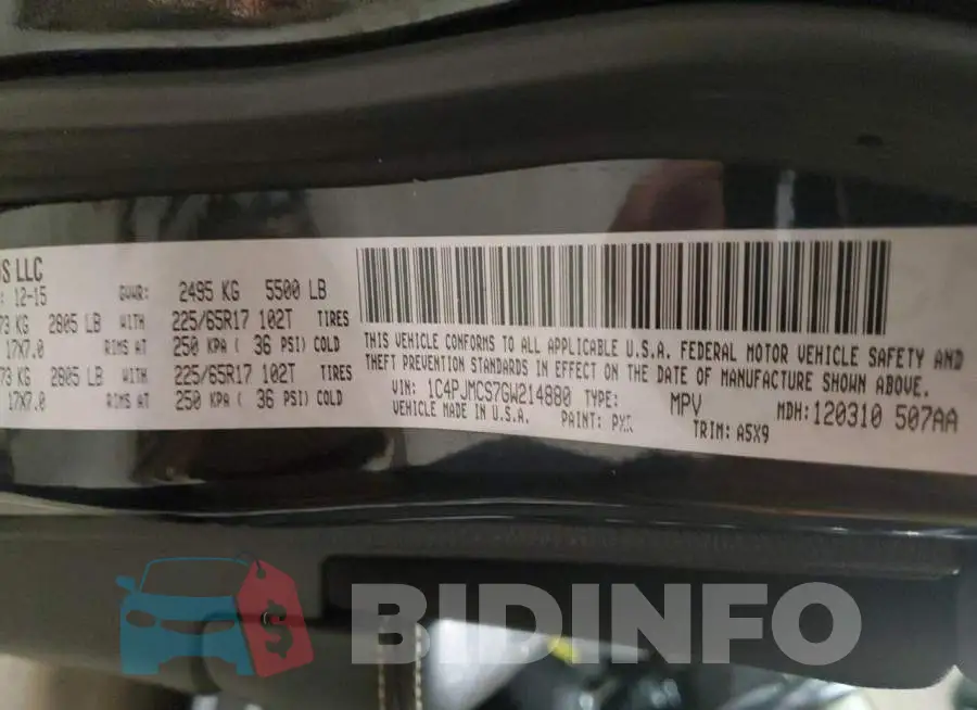 1C4PJMCS7GW214880 Photo# 12