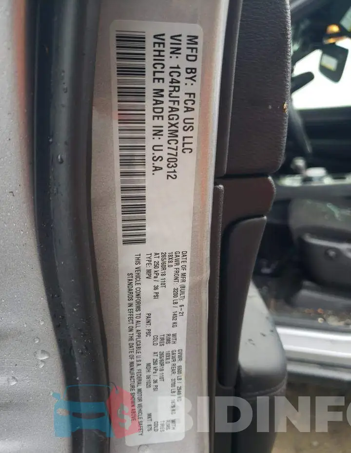 1C4RJFAGXMC770312 Photo# 13