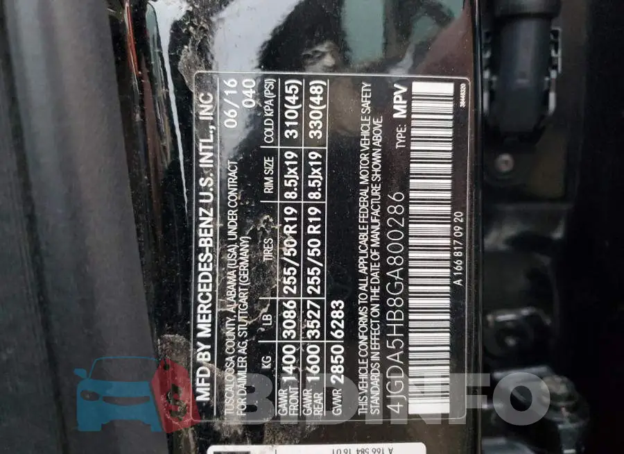 4JGDA5HB8GA800286 Photo# 13