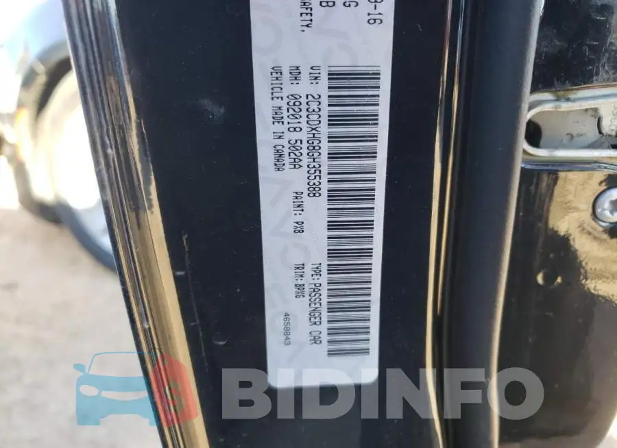 2C3CDXHG8GH355388 Photo# 12