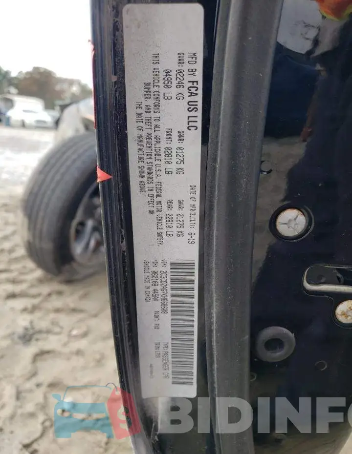 2C3CDZAG7KH668608 Photo# 12