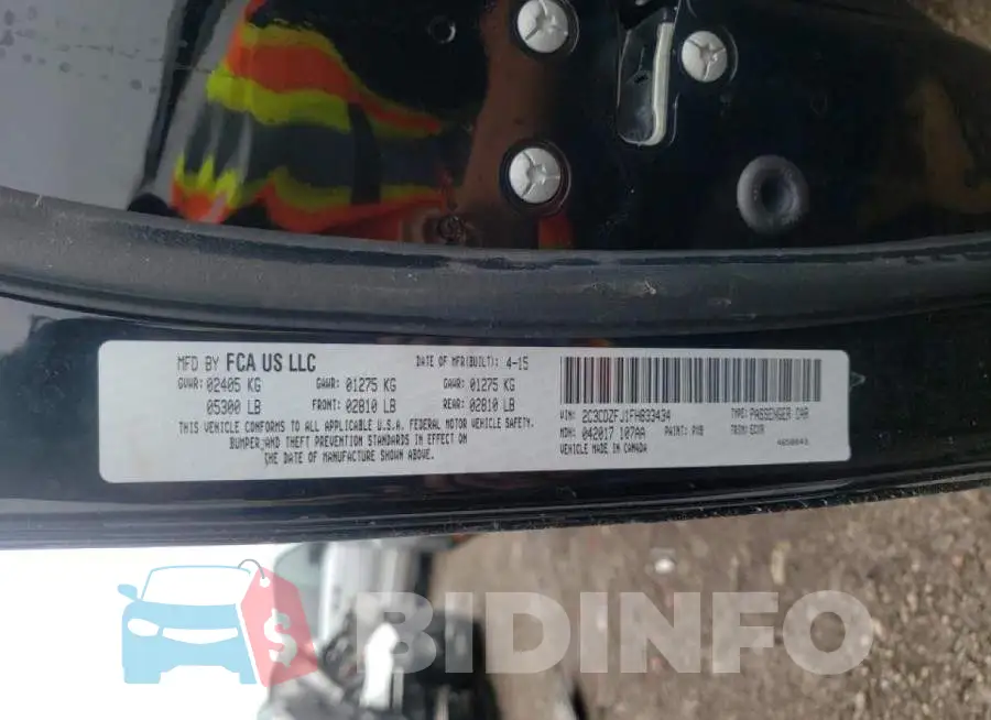 2C3CDZFJ1FH833434 Photo# 10