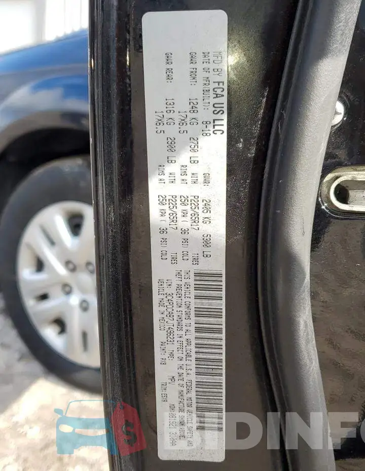 3C4PDCAB7JT496231 Photo# 13