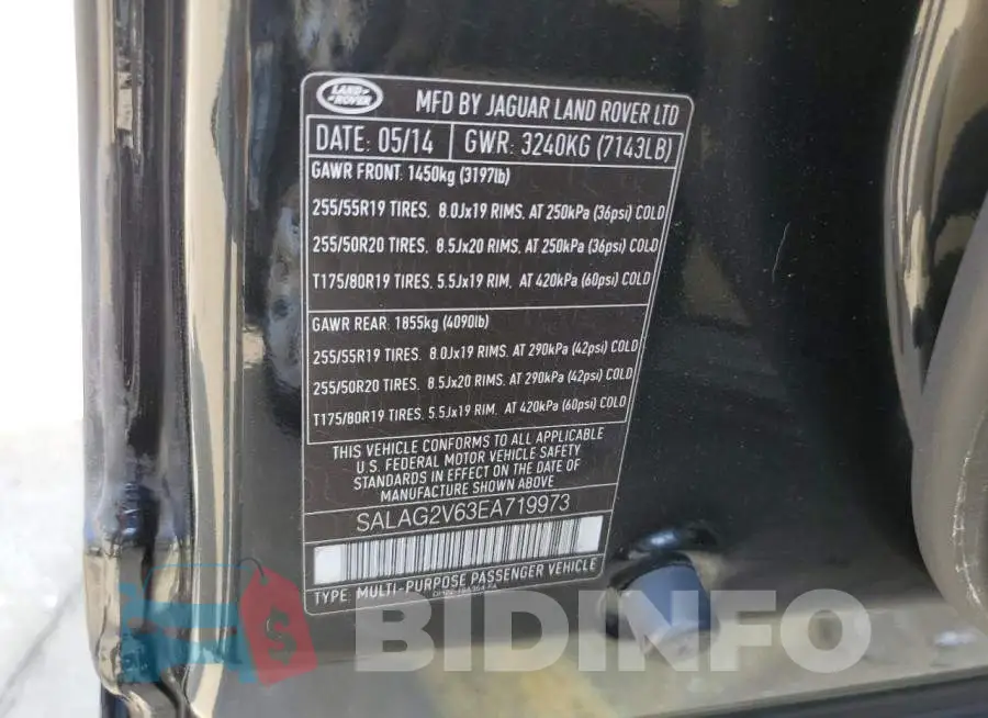 SALAG2V63EA719973 Photo# 10