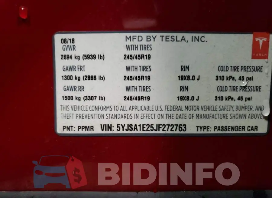5YJSA1E25JF272763 Photo# 12