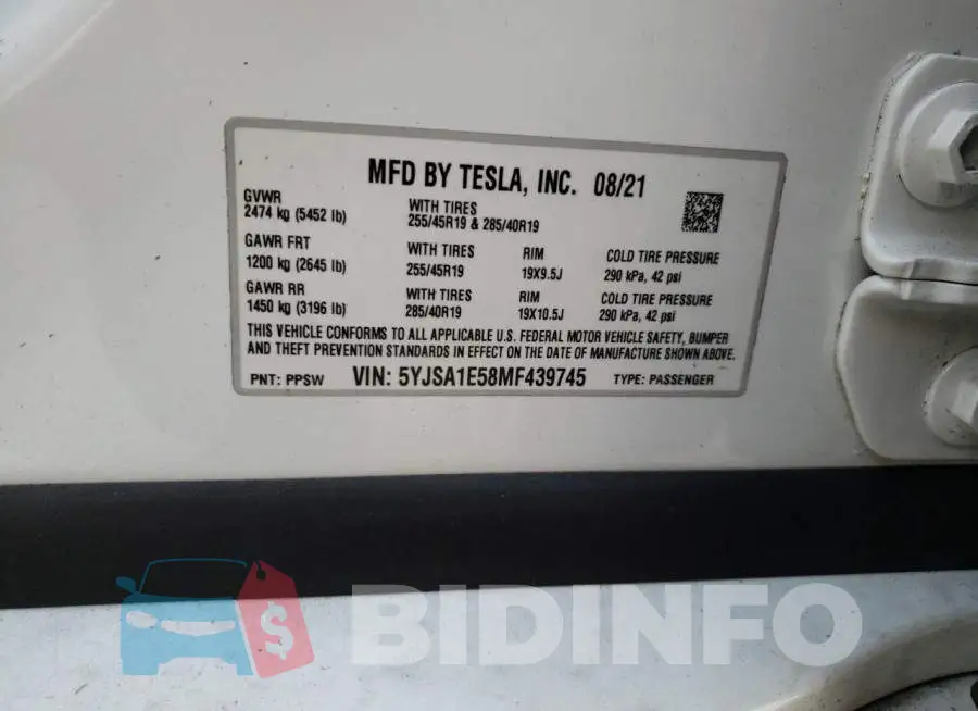 5YJSA1E58MF439745 Photo# 10