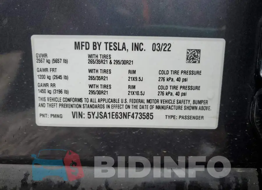 5YJSA1E63NF473585 Photo# 12