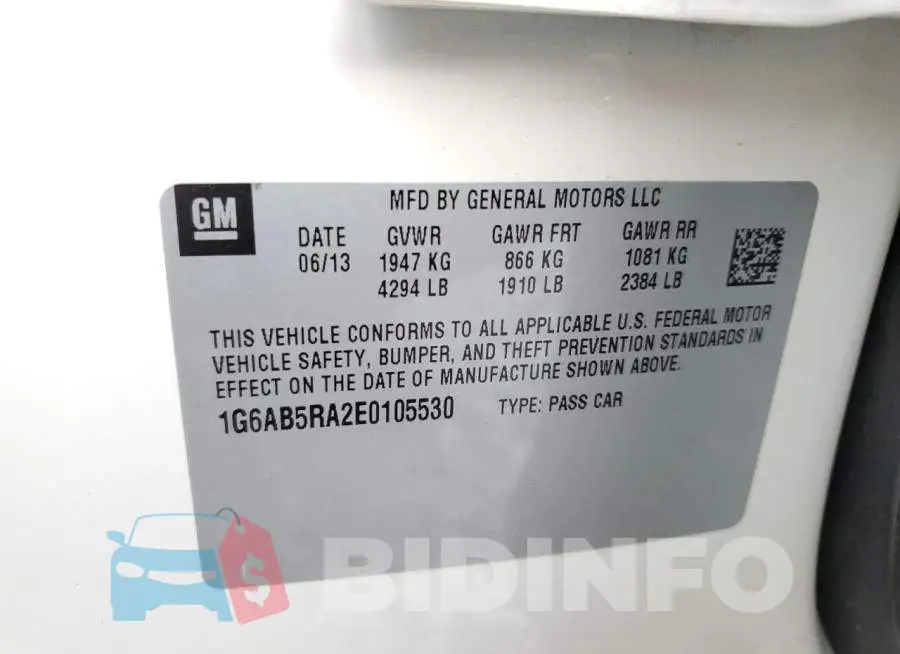 1G6AB5RA2E0105530 Photo# 10