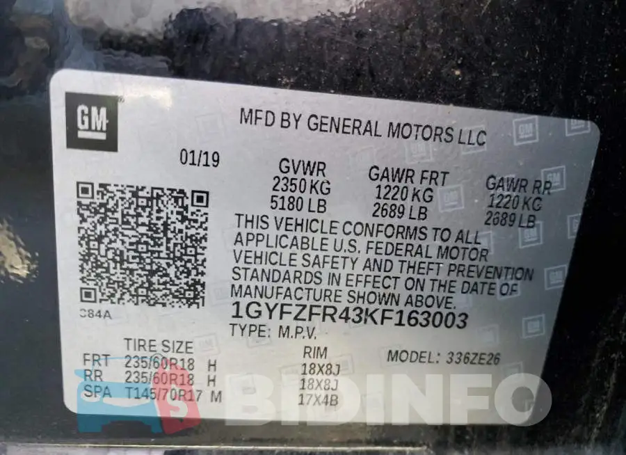 1GYFZFR43KF163003 Photo# 12