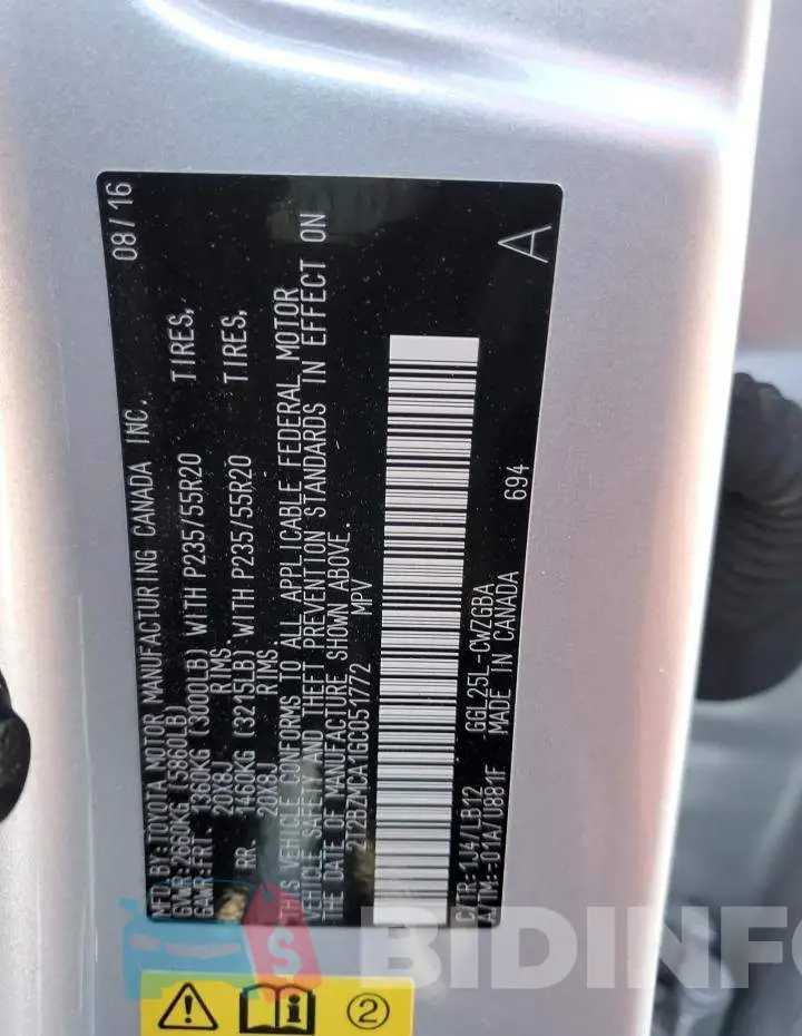 2T2BZMCA1GC051772 Photo# 12