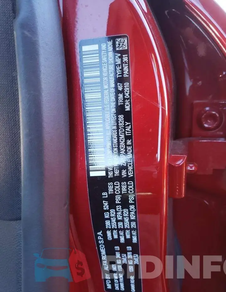 ZASPAKBN2M7D18268 Photo# 14
