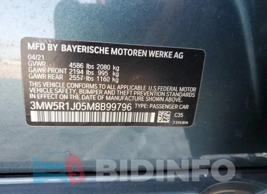 3MW5R1J05M8B99796 Photo# 12