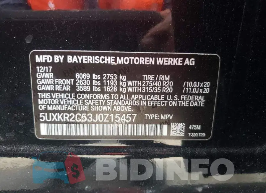 5UXKR2C53J0Z15457 Photo# 10