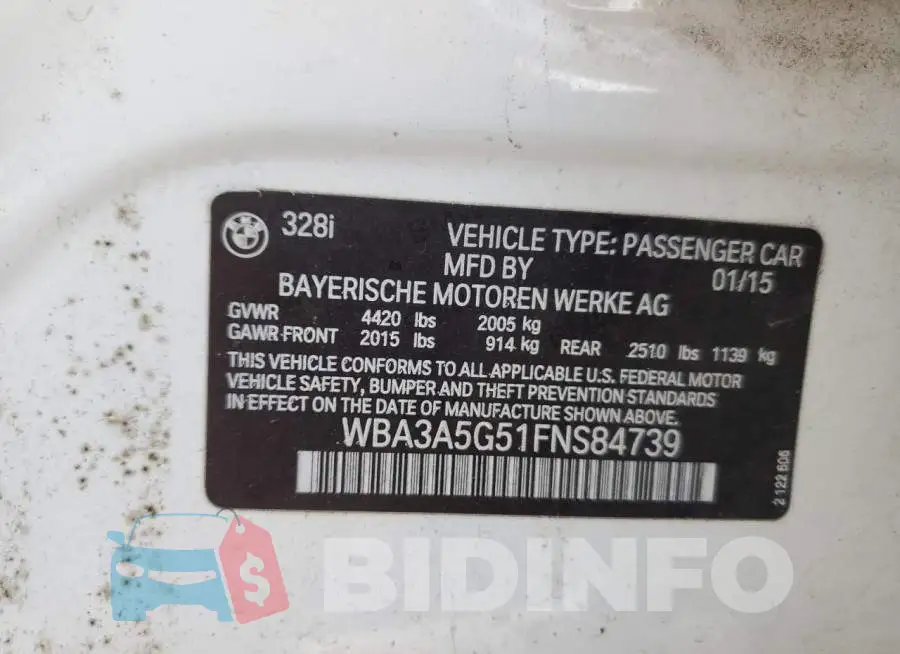 WBA3A5G51FNS84739 Photo# 12