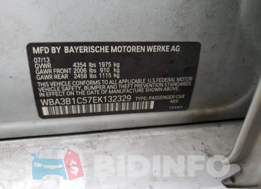 WBA3B1C57EK132329 Photo# 12