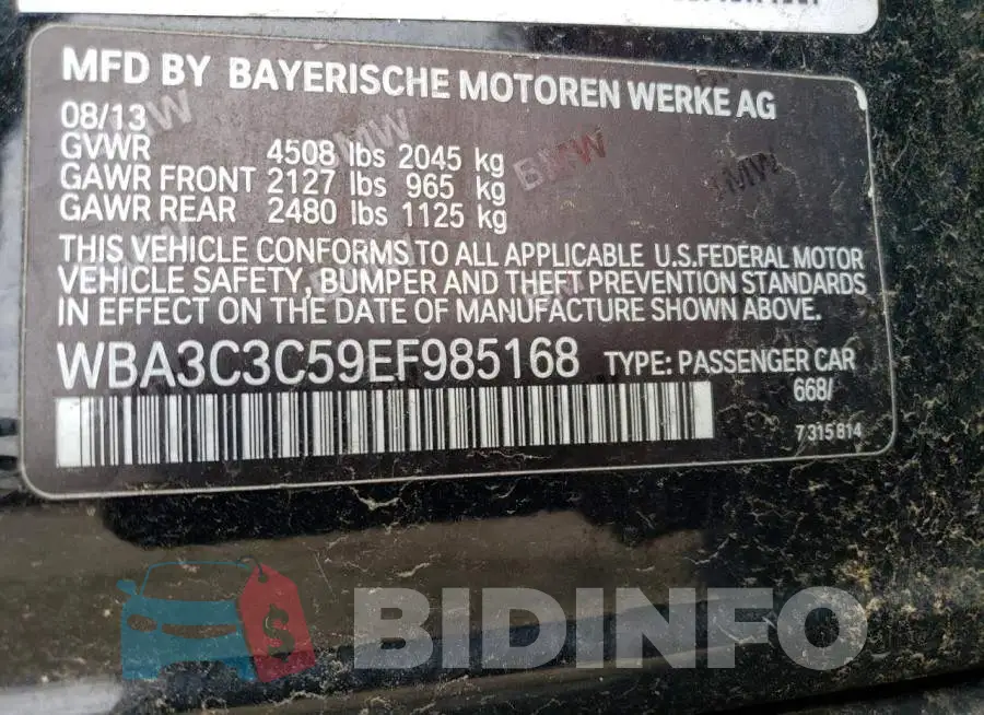 WBA3C3C59EF985168 Photo# 12