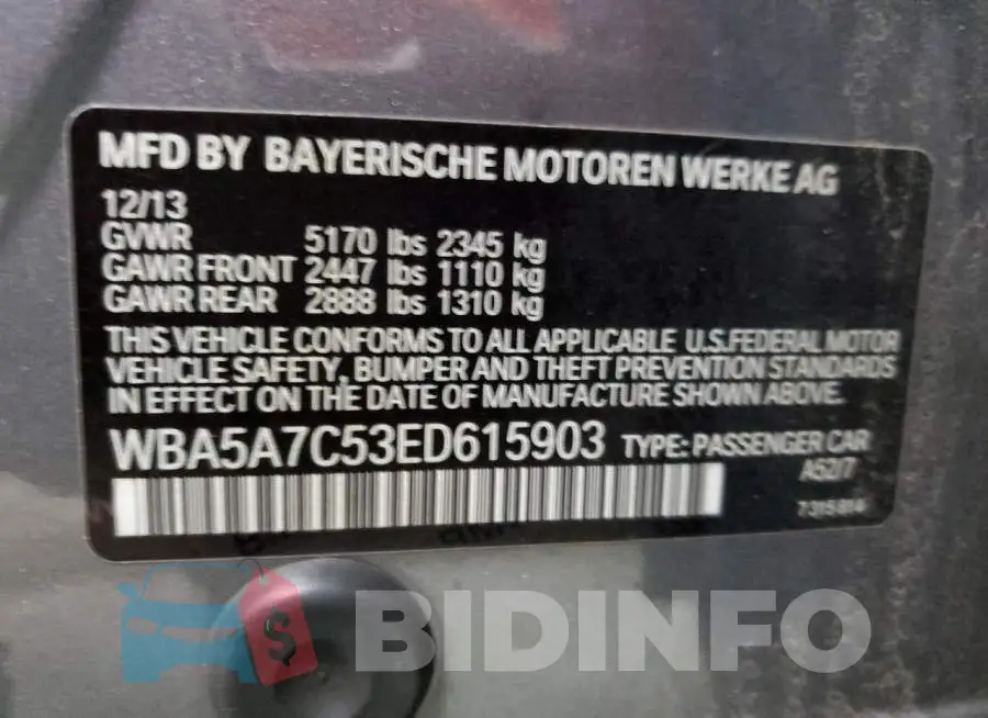WBA5A7C53ED615903 Photo# 12