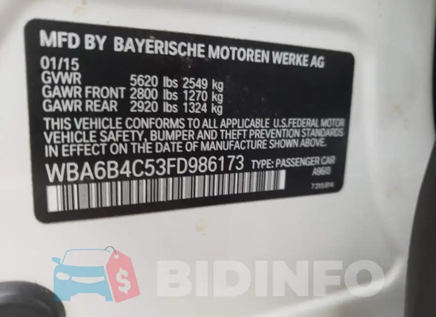 WBA6B4C53FD986173 Photo# 12