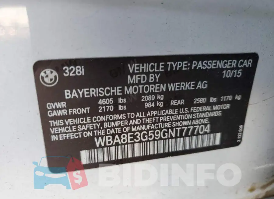 WBA8E3G59GNT77704 Photo# 12