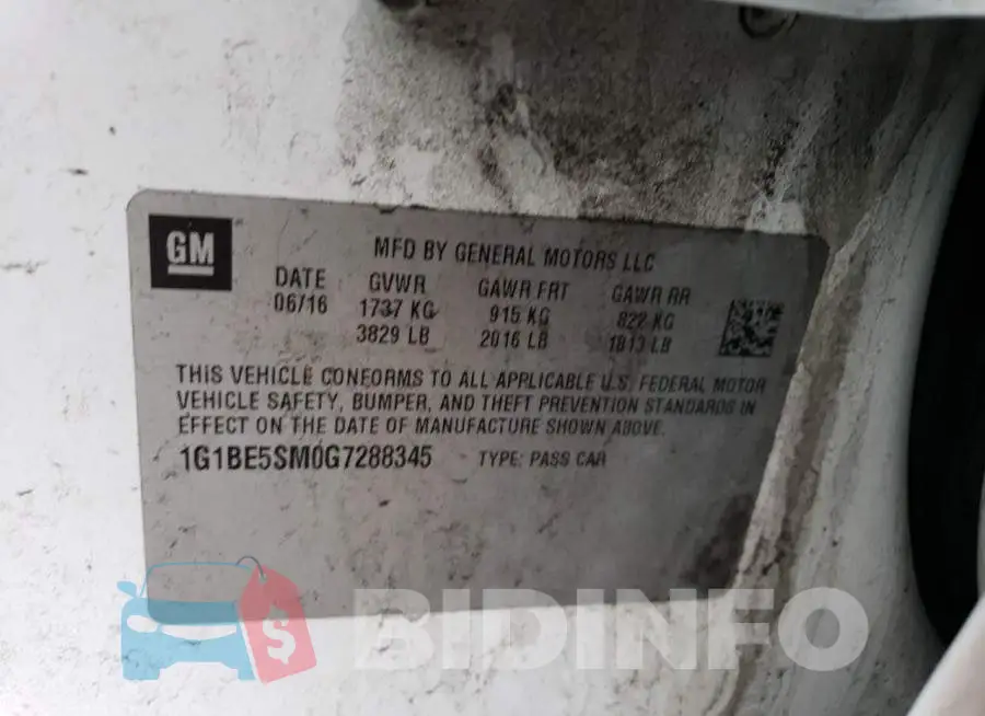 1G1BE5SM0G7288345 Photo# 12