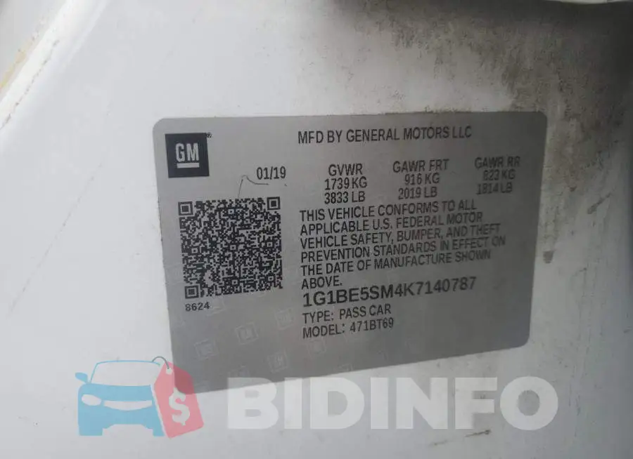 1G1BE5SM4K7140787 Photo# 12