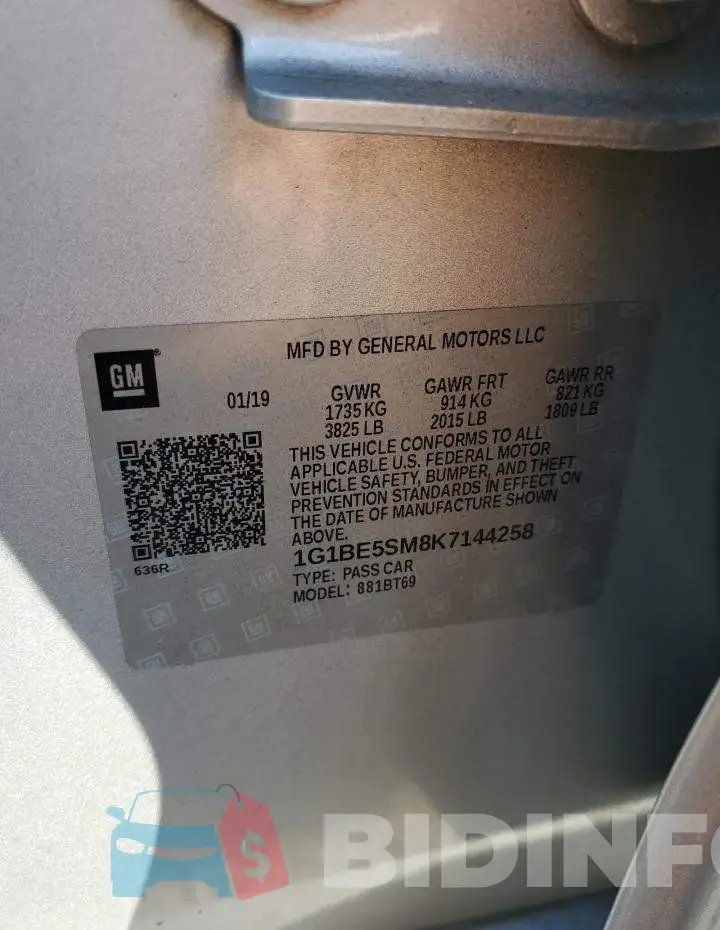 1G1BE5SM8K7144258 Photo# 10
