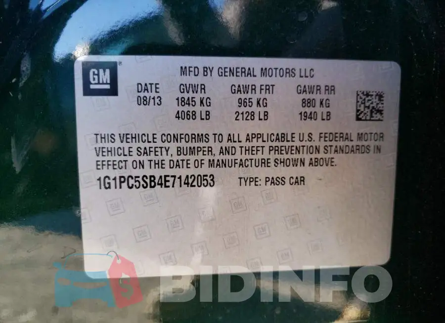 1G1PC5SB4E7142053 Photo# 12