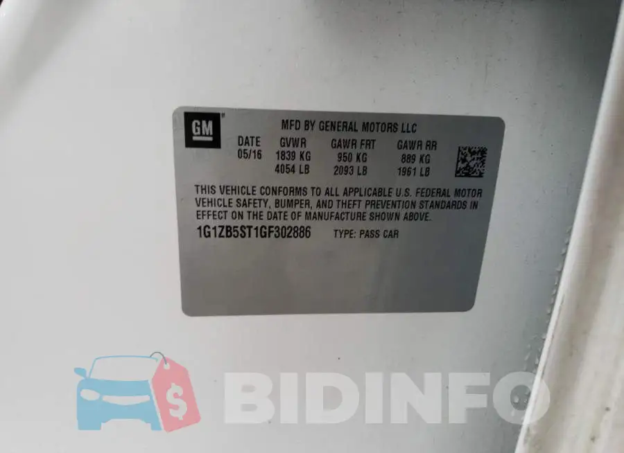 1G1ZB5ST1GF302886 Photo# 12