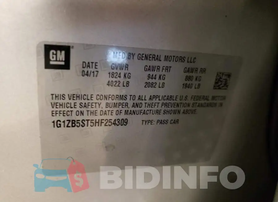 1G1ZB5ST5HF254309 Photo# 12