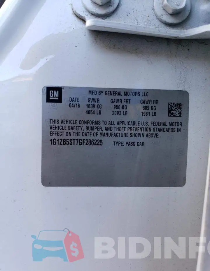 1G1ZB5ST7GF286225 Photo# 12