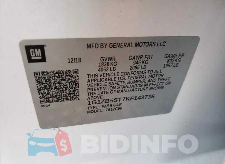 1G1ZB5ST7KF143736 Photo# 12
