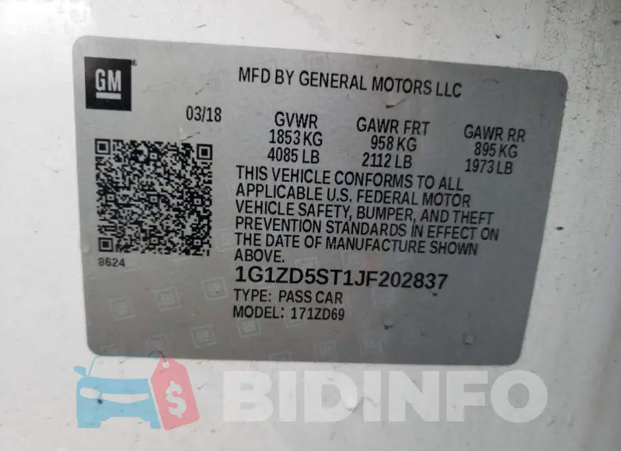 1G1ZD5ST1JF202837 Photo# 12