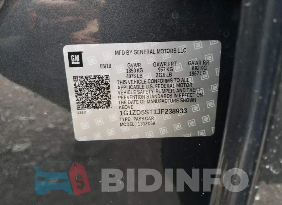 1G1ZD5ST1JF238933 Photo# 10