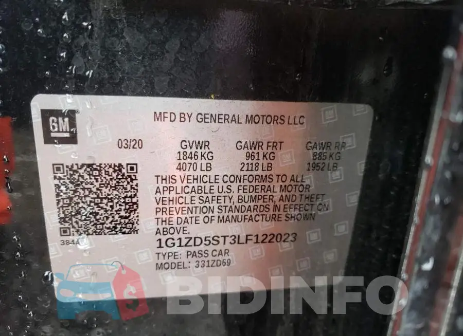 1G1ZD5ST3LF122023 Photo# 13
