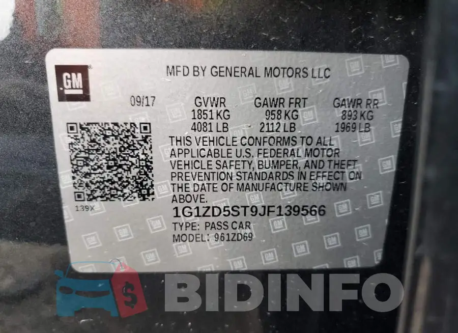 1G1ZD5ST9JF139566 Photo# 13