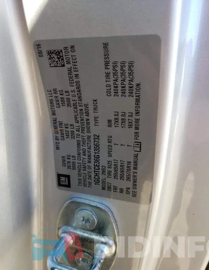 1GCHTCE36G1356732 Photo# 13
