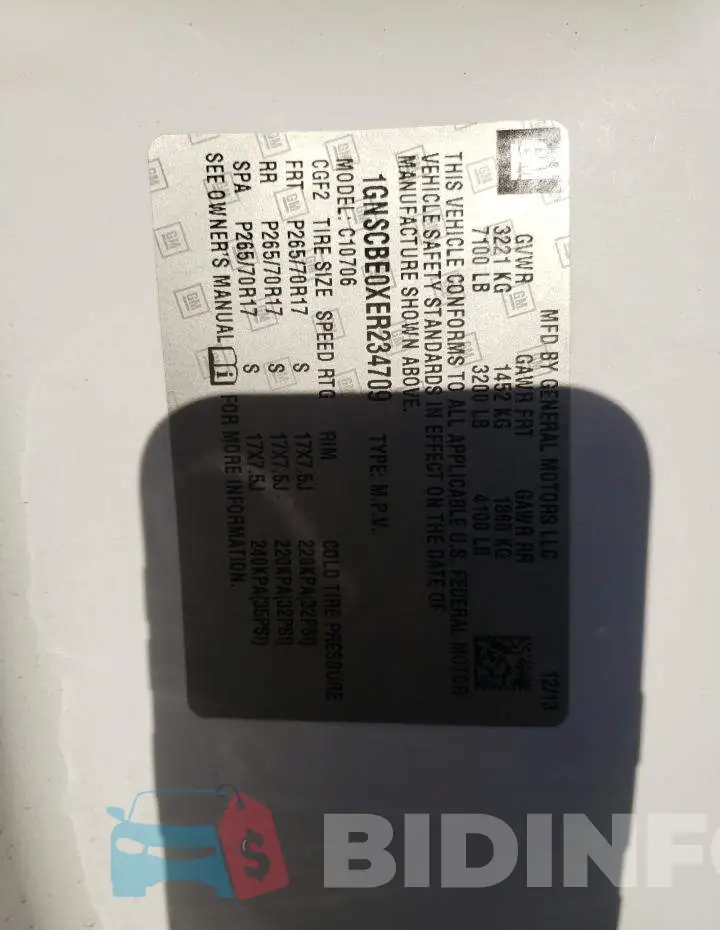 1GNSCBE0XER234709 Photo# 10