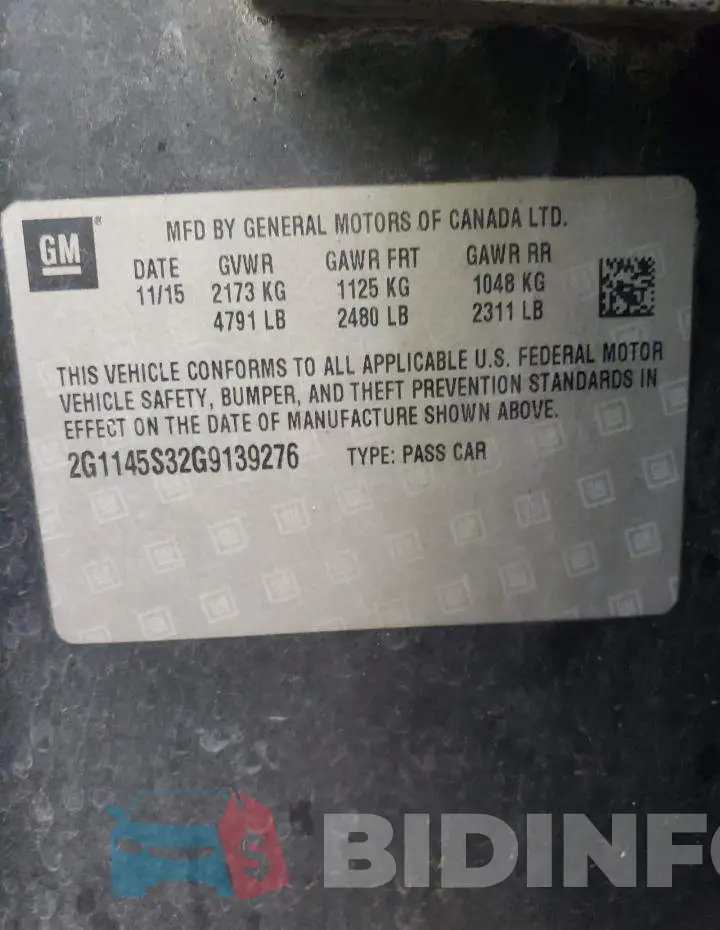 2G1145S32G9139276 Photo# 12